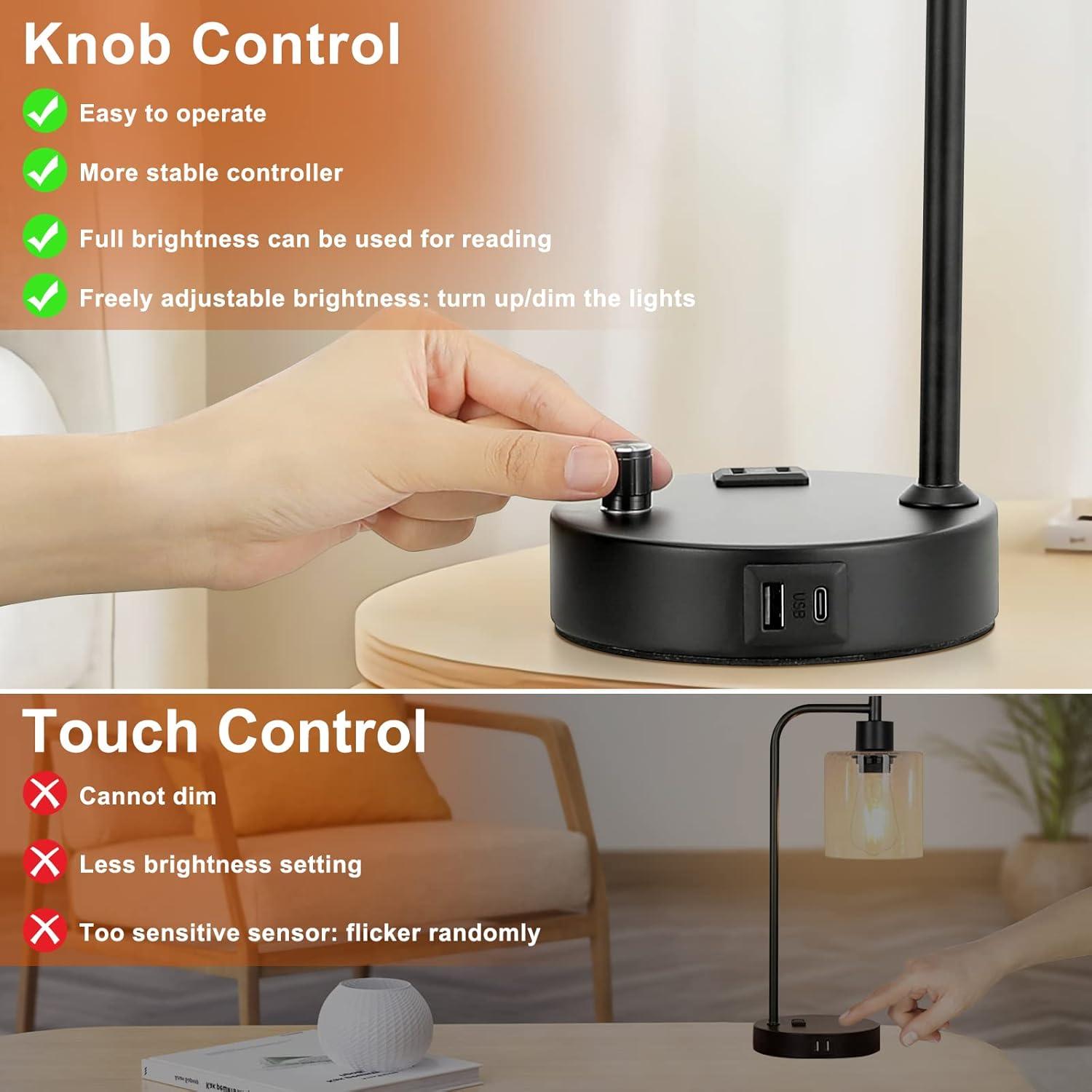 Set de 2 Lámparas de Escritorio Regulables Innqoo con USB