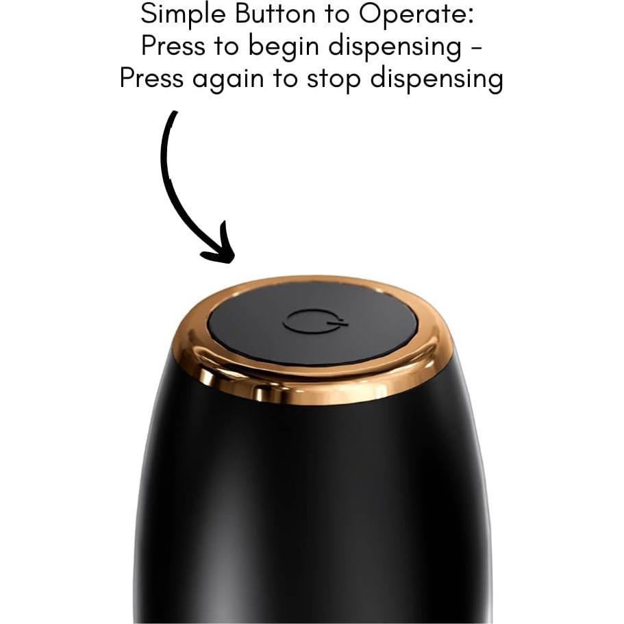 Aerador de Vino Eléctrico Sip & Shimmer Negro y Dorado