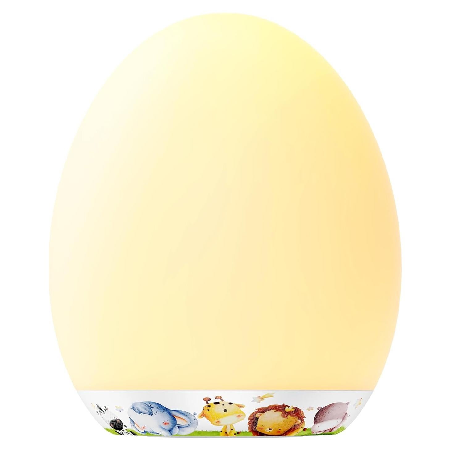 Luz Nocturna MediAcous LED Ovalada Táctil 7 Colores para Bebés