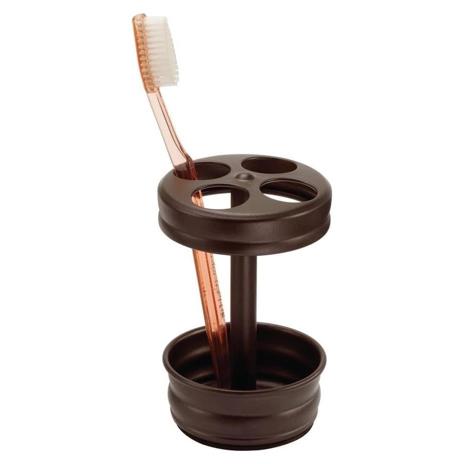Soporte de Cepillo de Dientes iDesign Olivia Bronce 8.26x12.7cm