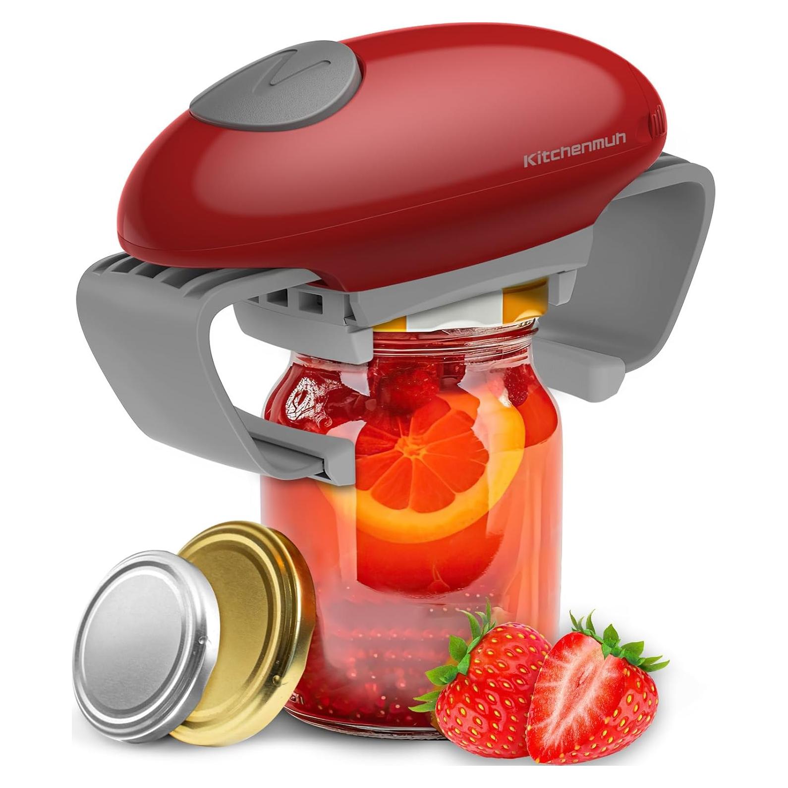 Abridor de Tarros Eléctrico KITCHENMUH Rojo Automático