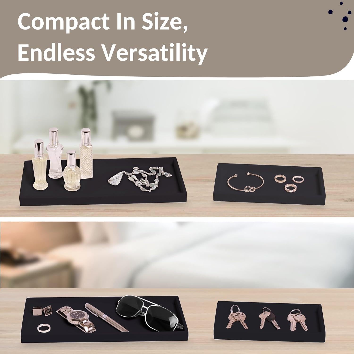 Set de Bandejas de Silicona Spacewiser - 2 Piezas Negras 28cm y 18cm