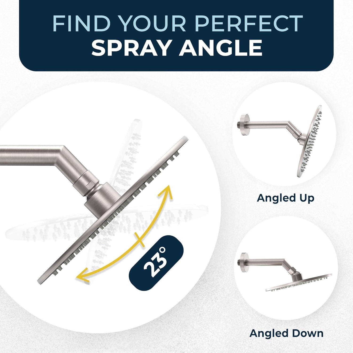 Cabezal de Ducha HammerHead Showers 20 cm Metal Niquelado 1.75 GPM