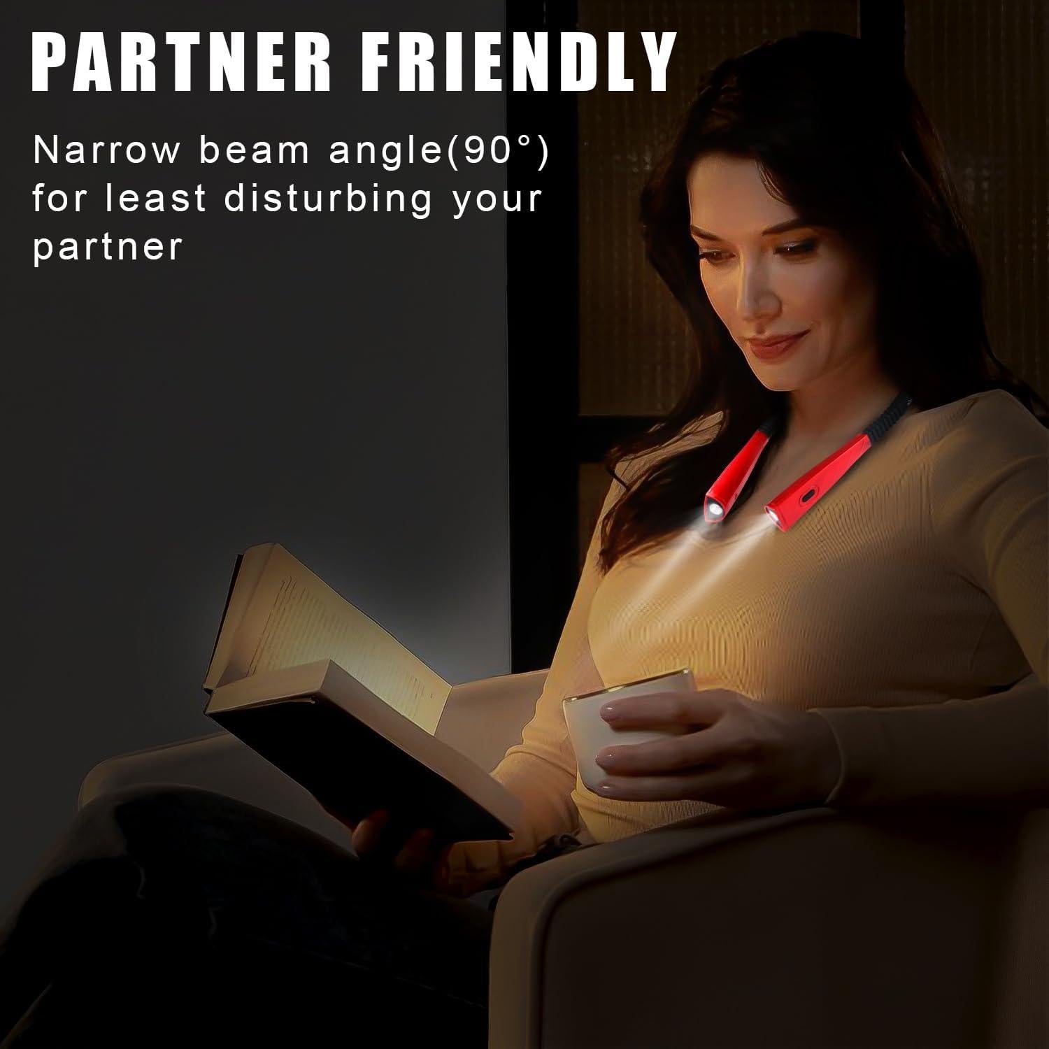 Luz de Lectura para Cuello Xicyole - Recargable USB, 3 Modos