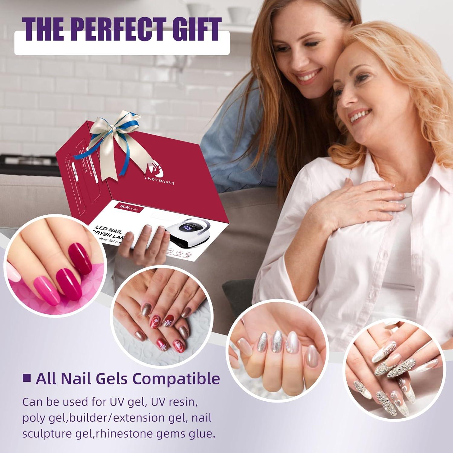 Secador de Uñas UV LED LadyMisty X9 220W 57 Perlas 4 Temporizadores