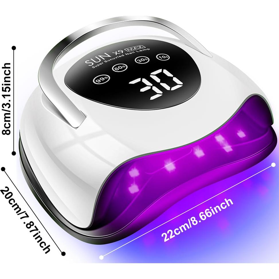 Secador de Uñas UV LED LadyMisty X9 220W 57 Perlas 4 Temporizadores