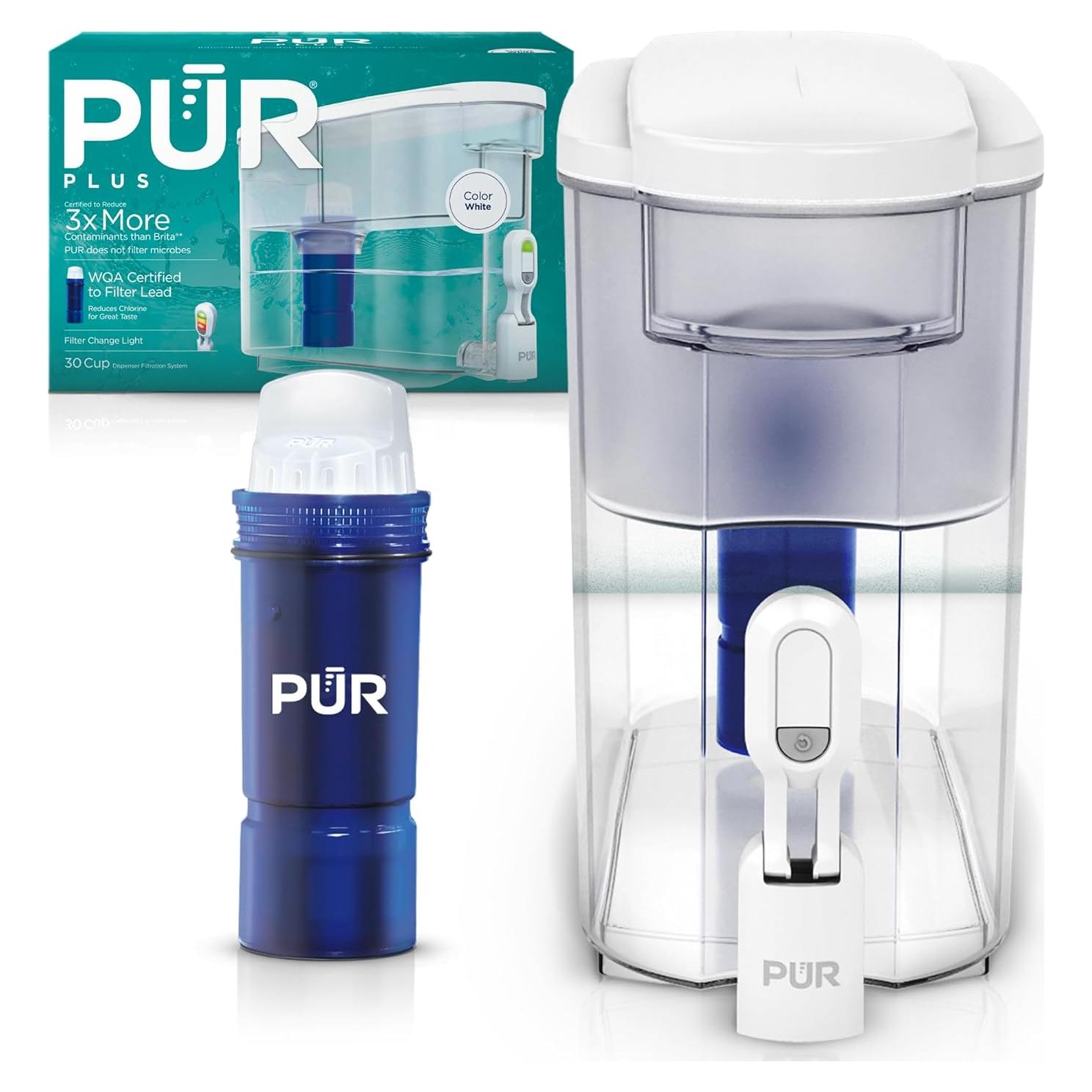 Dispensador de Agua PUR PLUS 30 Tazas Filtro Reductor Plomo