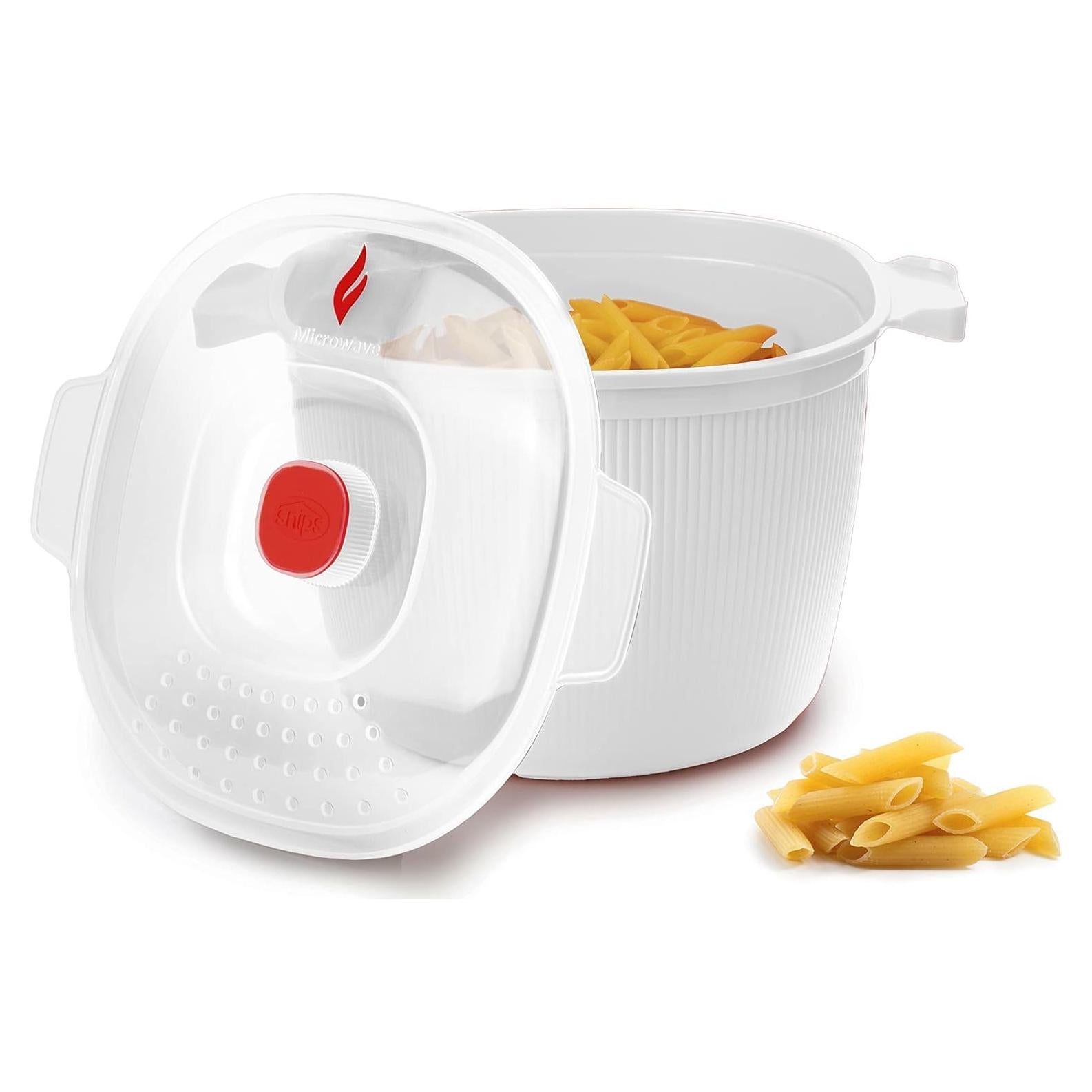 Cocinador de Pasta para Microondas Snips 4L Blanco 100% Italiano