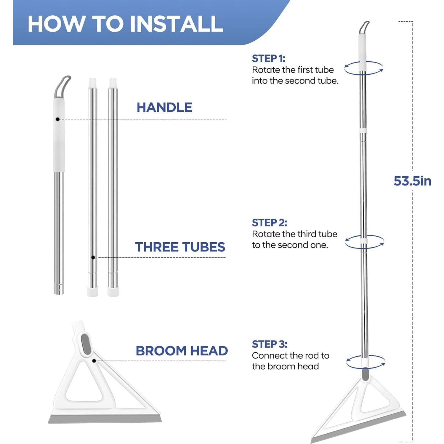Escoba Mágica Multifuncional Nodirz 135cm - Limpieza Eficaz