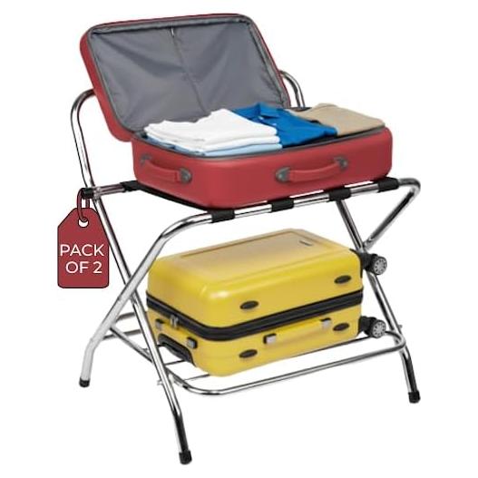 Soporte de Equipaje USTECH Plegable Negro 2 Niveles 49.9 kg