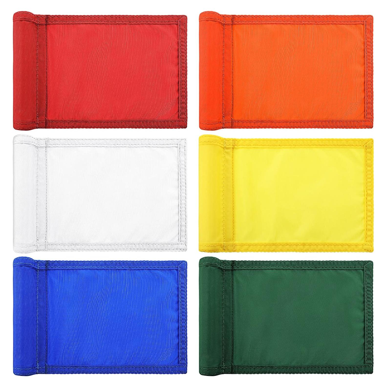 Banderas de Golf Oudain 6 Pcs Nylon 20x15 cm Impermeables