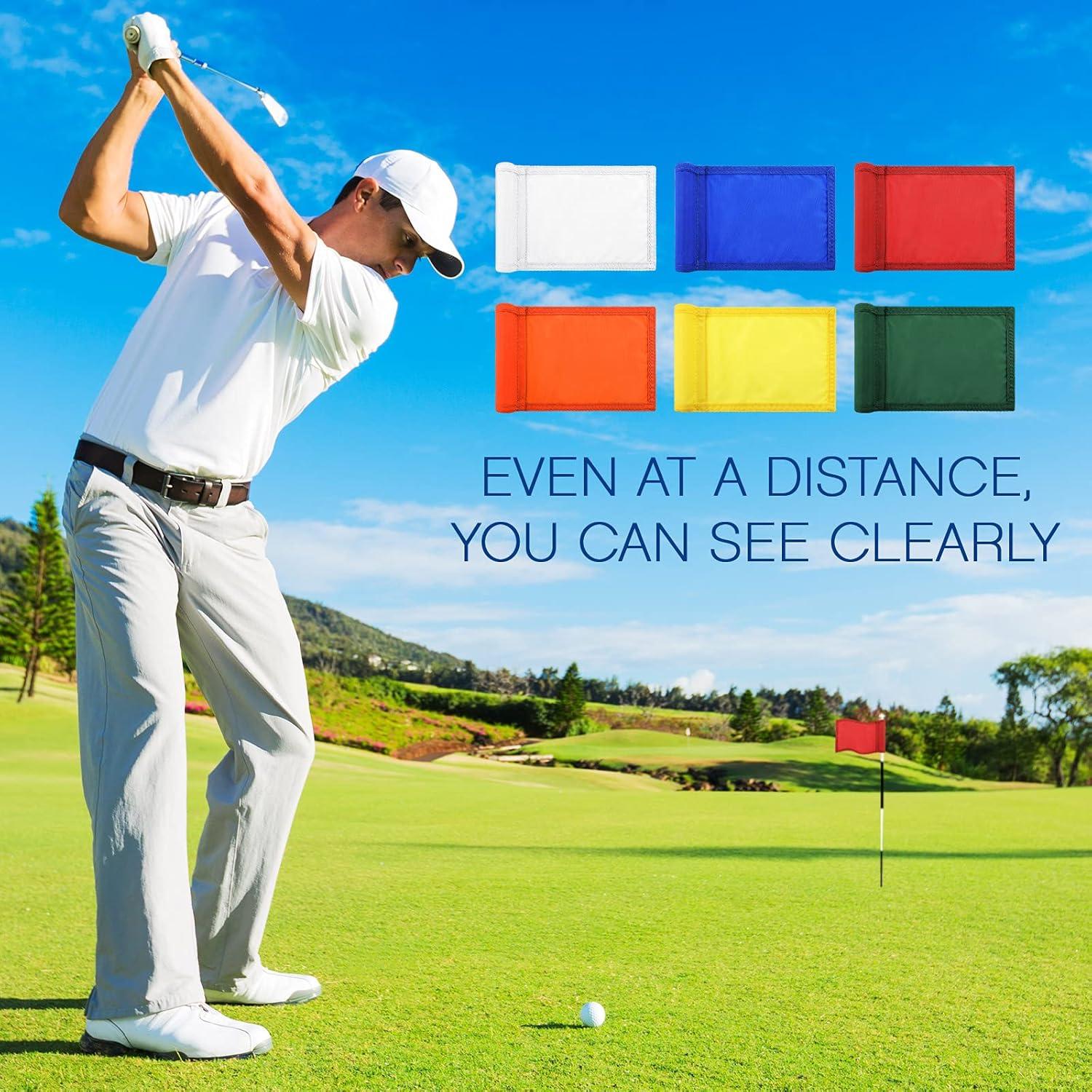 Banderas de Golf Oudain 6 Pcs Nylon 20x15 cm Impermeables