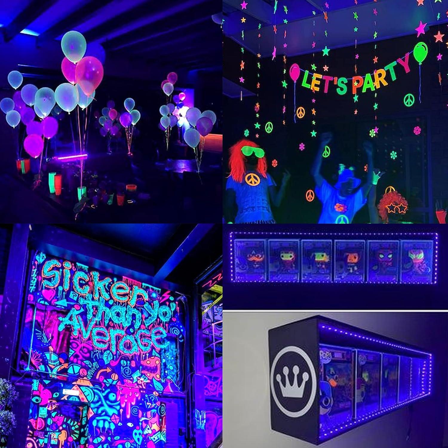 Tira LED UV 2M LYGZM 120 LEDs Luz Negra USB Efecto Fiesta