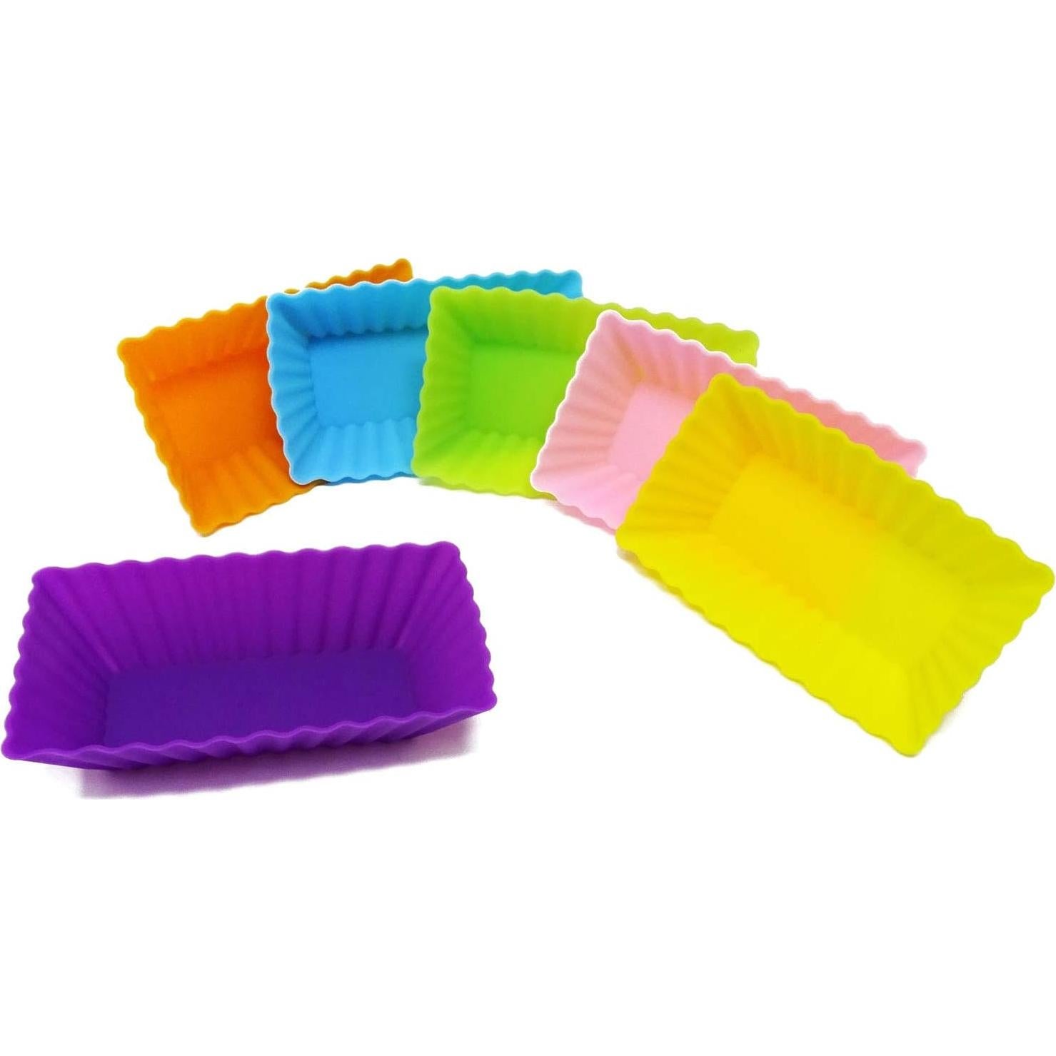 Conjunto de 12 Moldes de Silicona Rectangulares Honbay 83x46mm