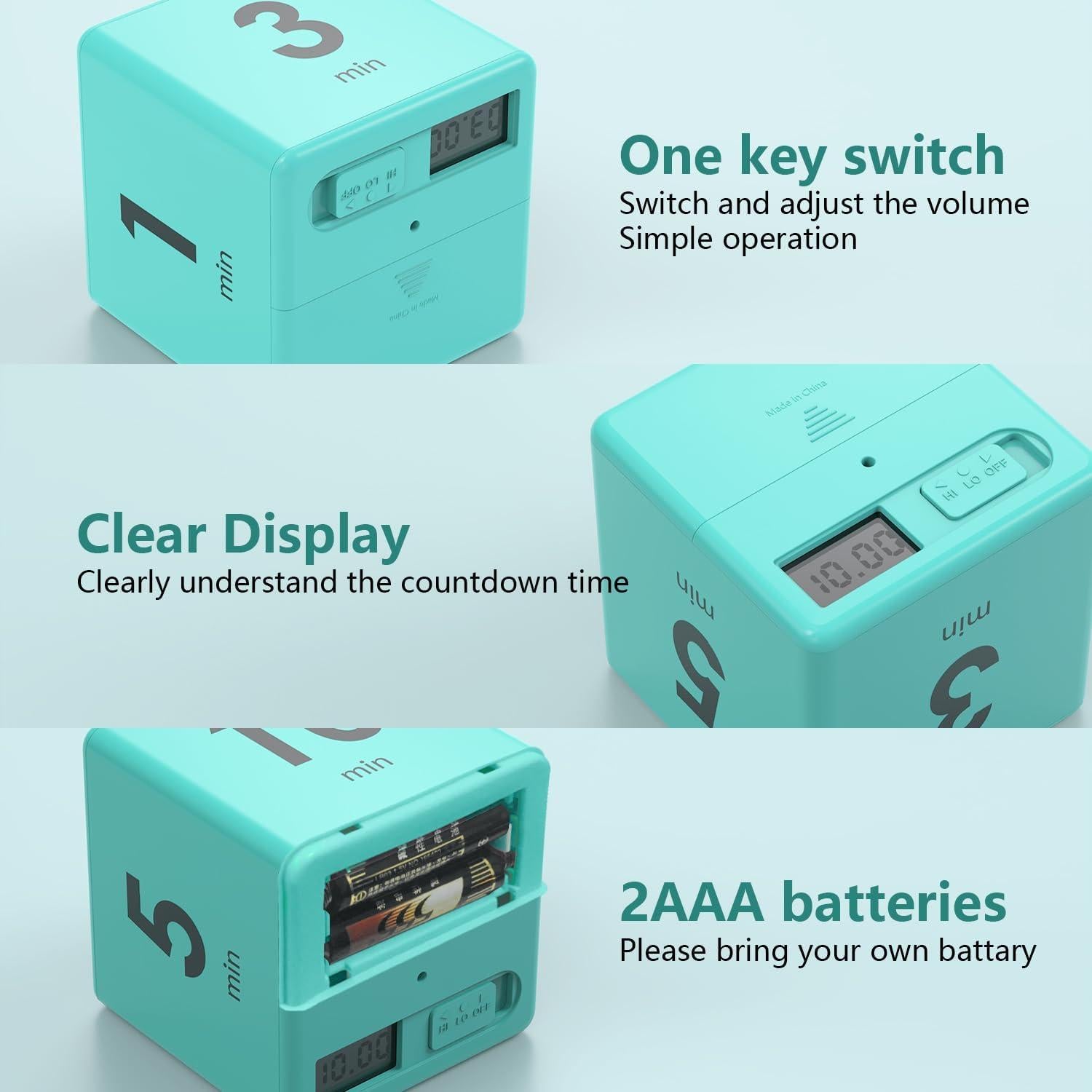 Temporizador de Cocina Pretmess Menta - Cuenta Regresiva