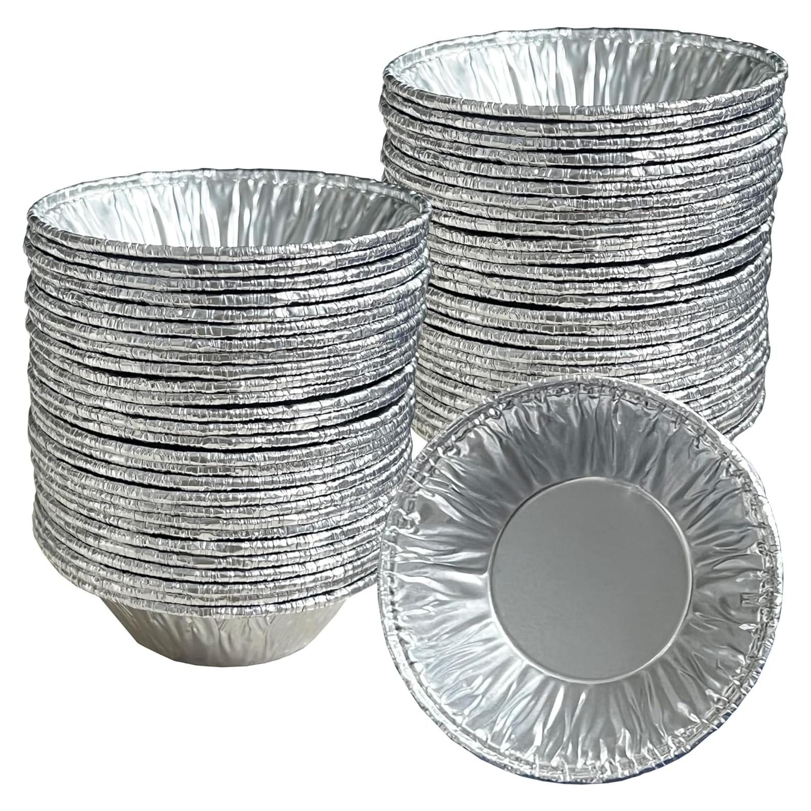 Moldes desechables de aluminio AIDUZETY para tartas 7.1 cm - 40 unidades