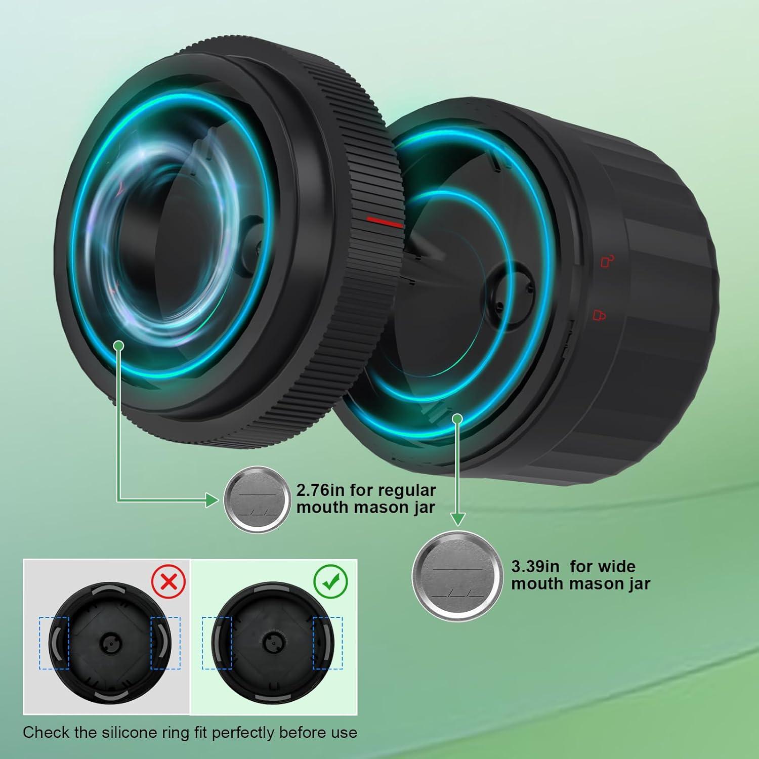 Sellador al Vacío Eléctrico SelePow VP06+ para Tarros - Negro