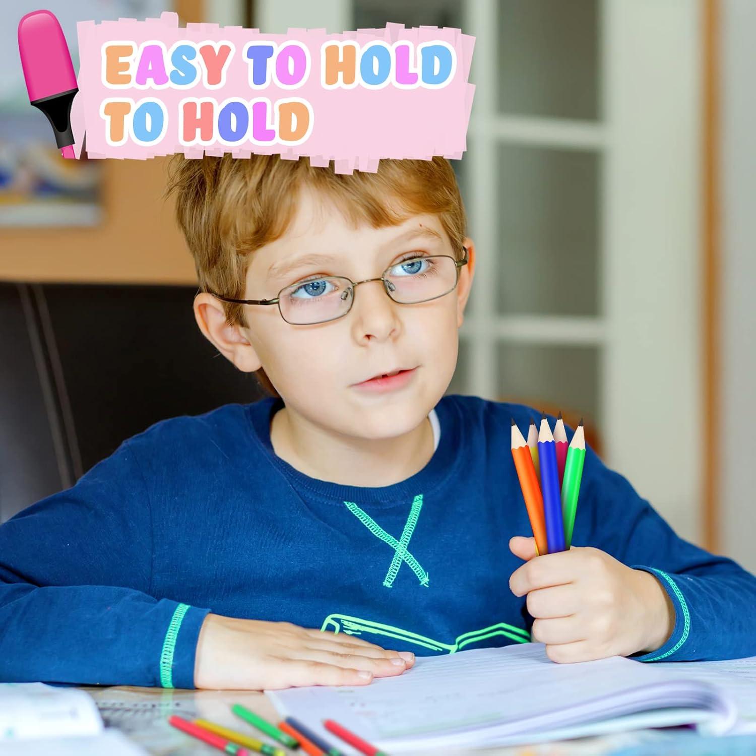 Lápices Cortos Nezyo 80 Pcs Hexagonales con Borrador