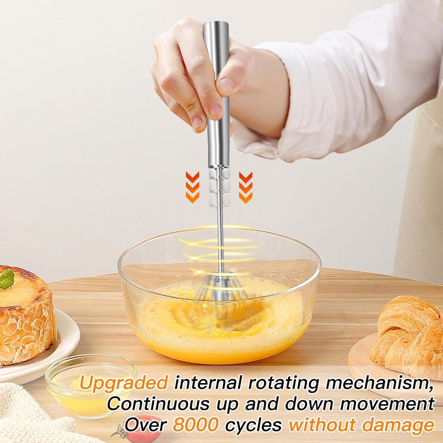 Batidor de Mano Qukaka Semiautomático Acero Inoxidable 30cm