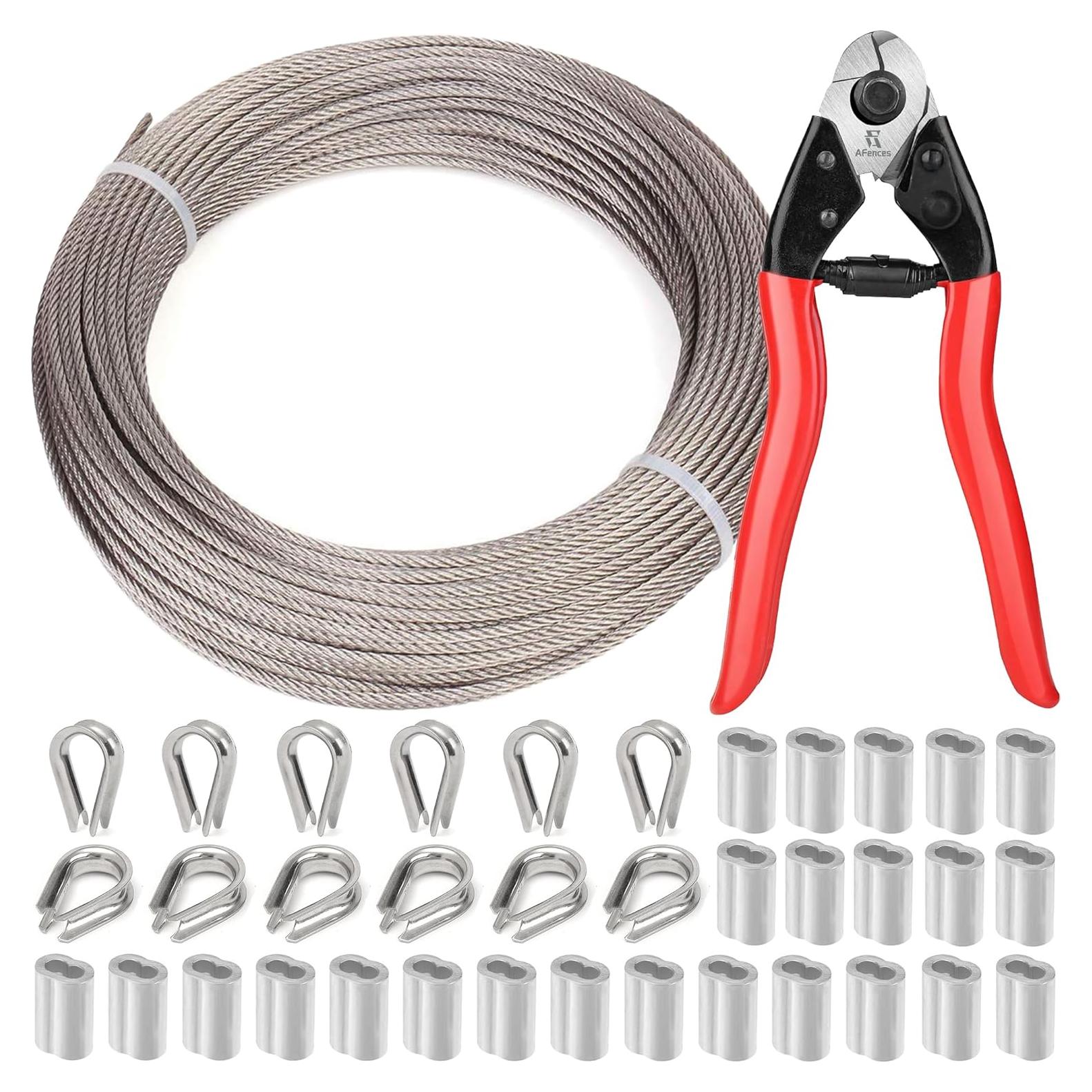 Cable de Acero Inoxidable 1/8" (0,32 cm) 100FT (30,48 m) YaJing