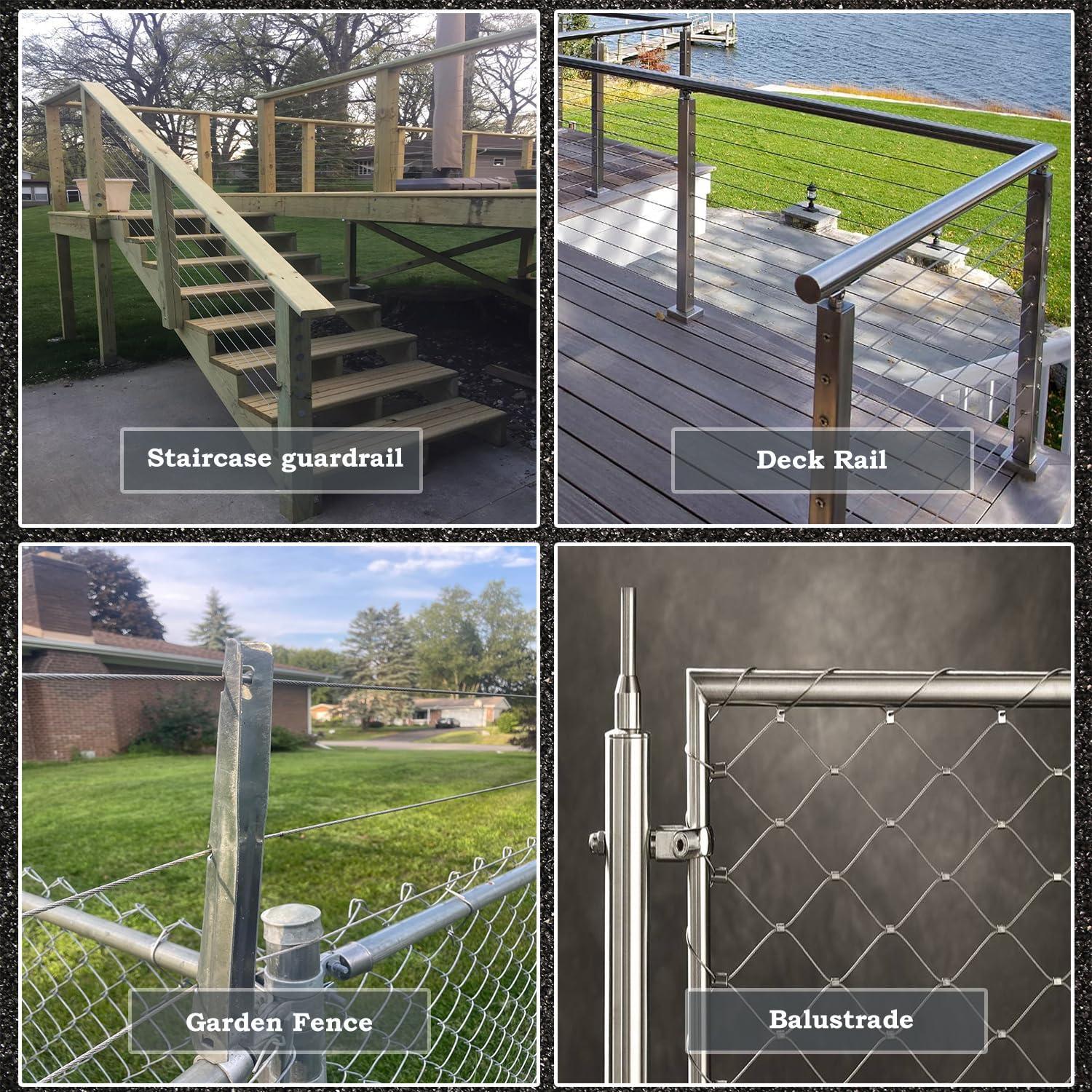 Cable de Acero Inoxidable 1/8" (0,32 cm) 100FT (30,48 m) YaJing