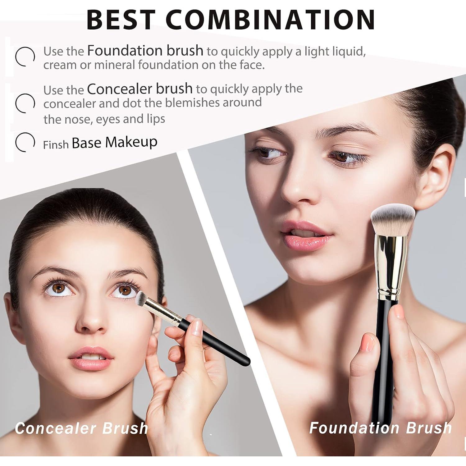 Brochas de Maquillaje DPOLLA 170 y 270 Profesionales Negras