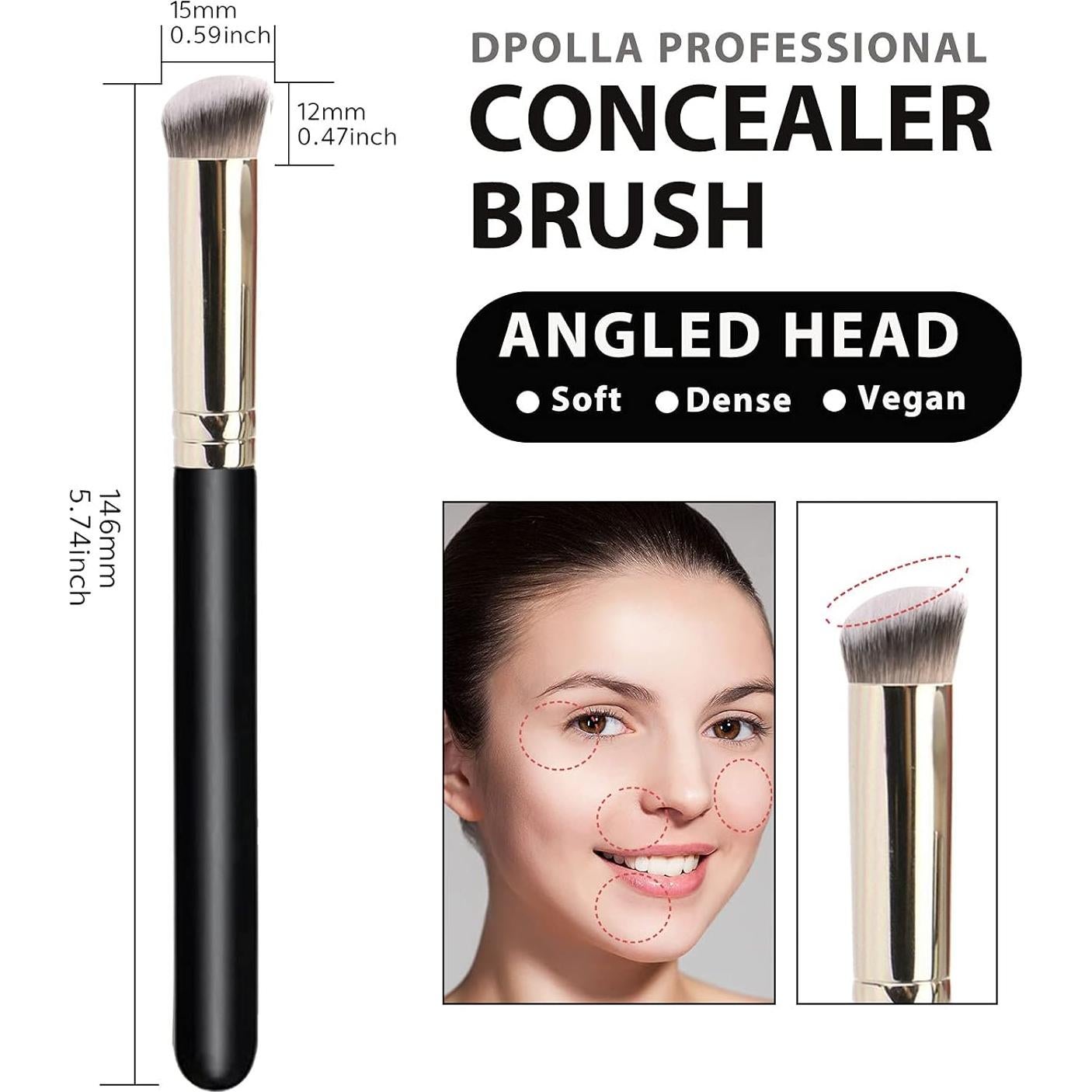 Brochas de Maquillaje DPOLLA 170 y 270 Profesionales Negras