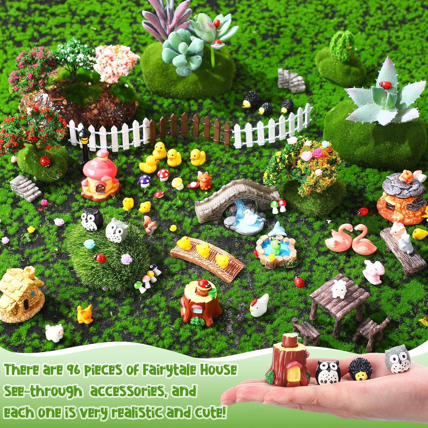 116 Piezas Accesorios Jardín Miniatura WinnerWhy Decoración