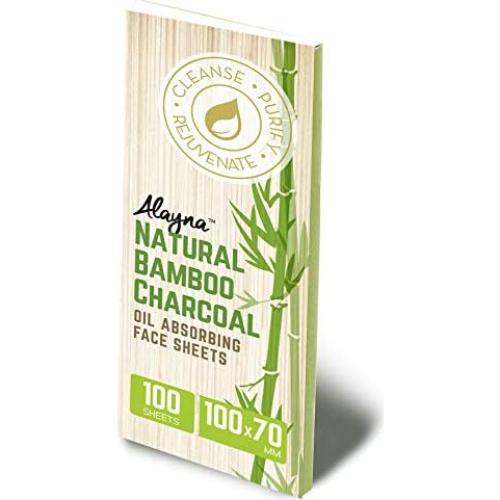 Hojas Absorbentes de Aceite Alayna - Carbón de Bambú Natural - 6 Unidades