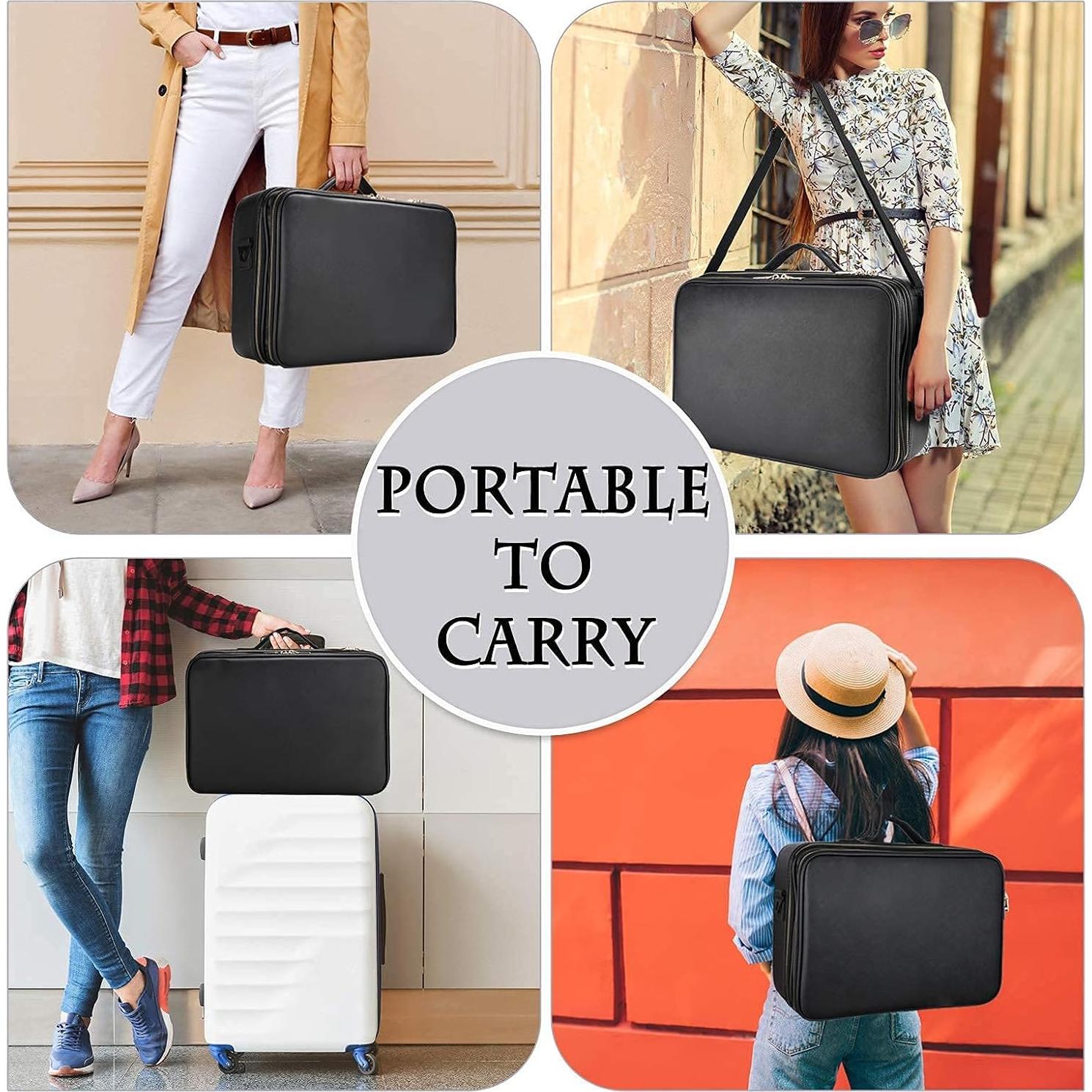 Estuche de Maquillaje de Viaje Oewoer L Negro 41.9x29.2x14 cm