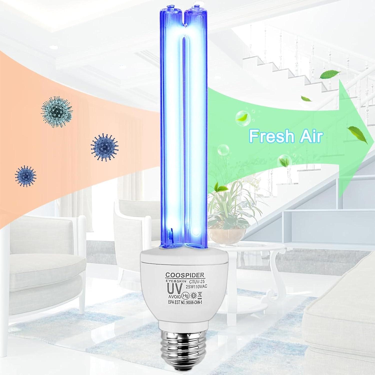 Lámpara UVC 25W COOSPIDER CTUV-25 con temporizador