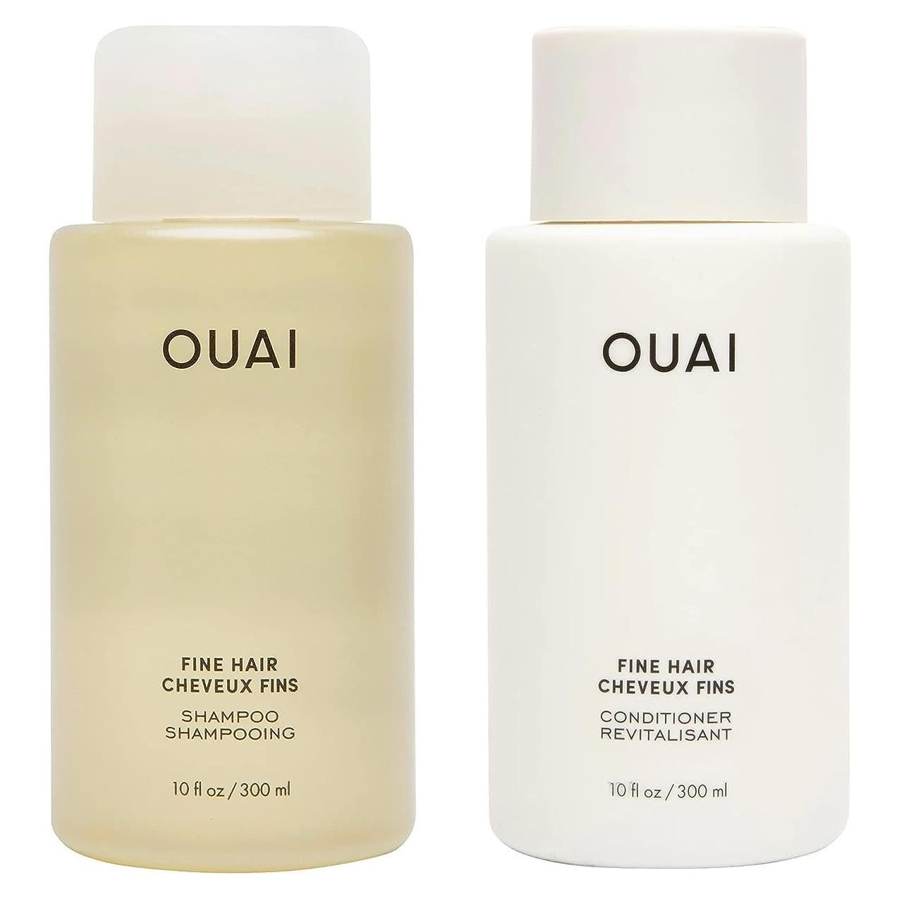 OUAI Champú y Acondicionador Fino 295 ml - Sin Sulfatos