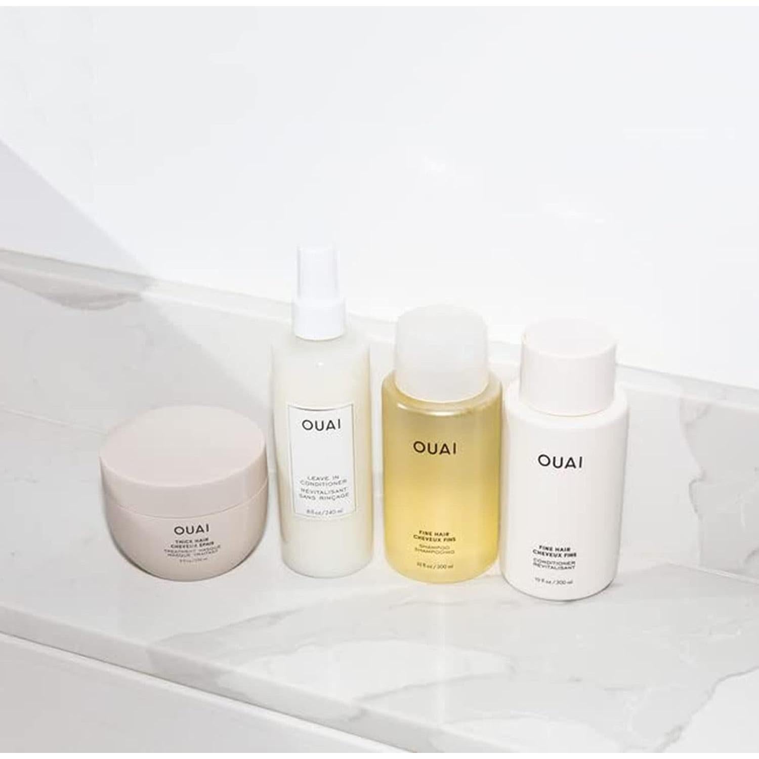 OUAI Champú y Acondicionador Fino 295 ml - Sin Sulfatos