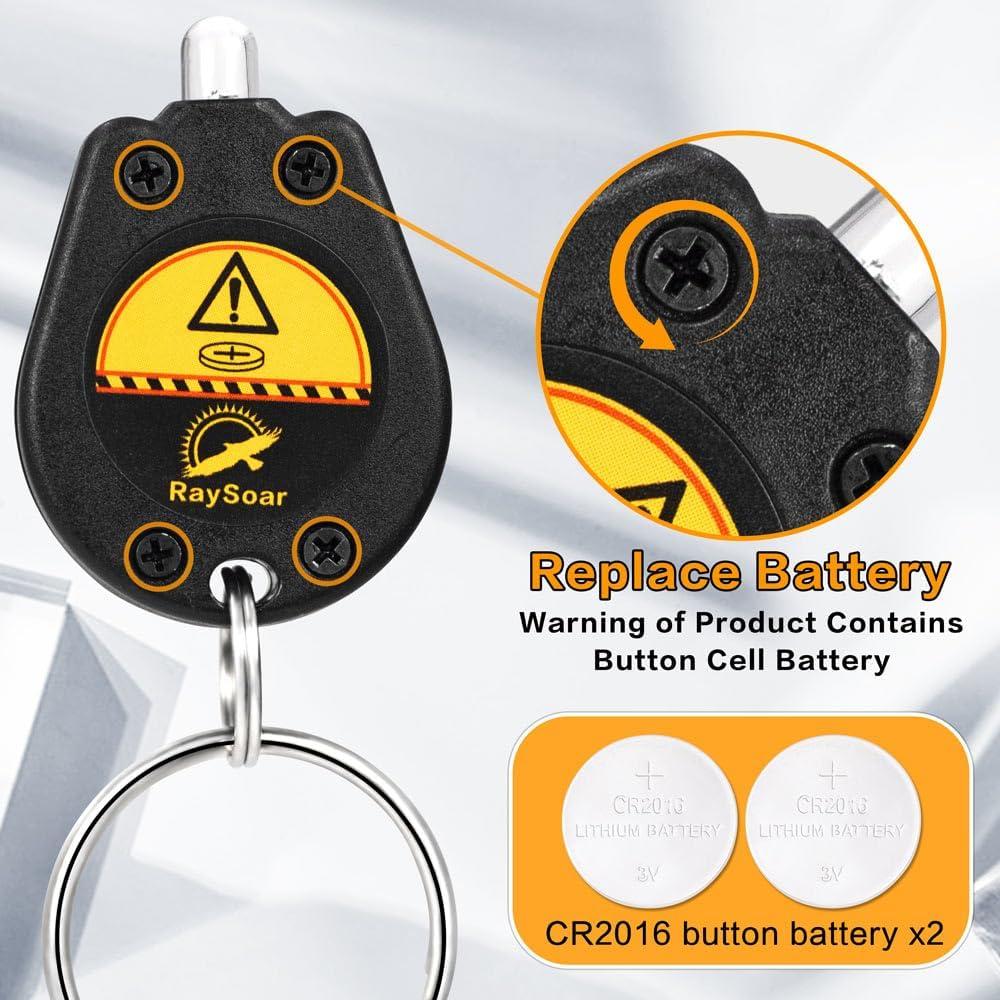 Paquete de 6 Linternas UV LED RaySoar 395nm Llave Prácticas