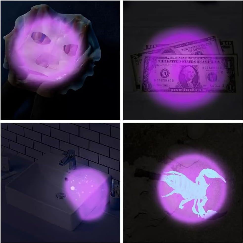 Paquete de 6 Linternas UV LED RaySoar 395nm Llave Prácticas