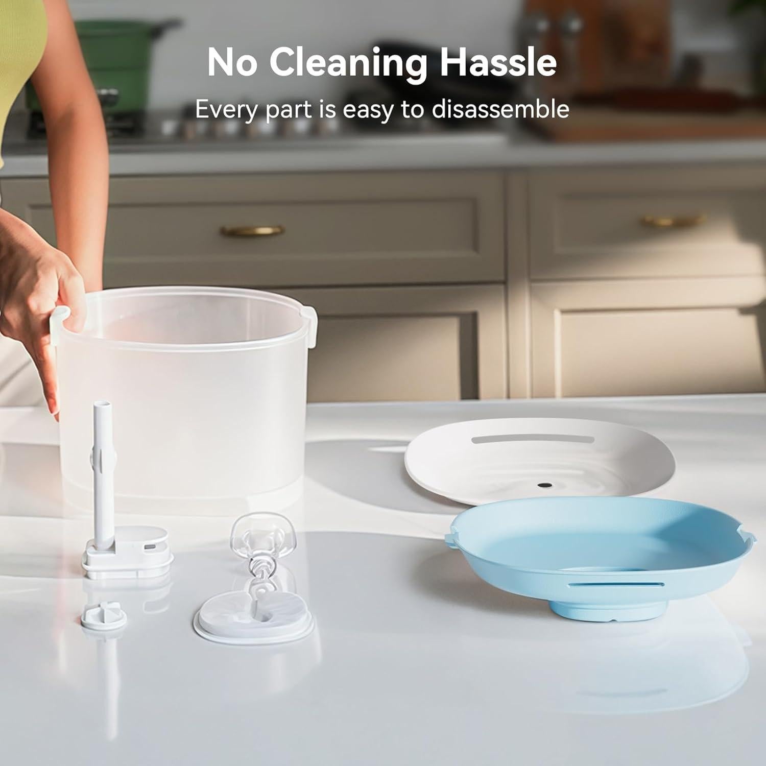 Fuente de Agua para Gatos Cheerble E1 2L Sin Bomba Doble Modo