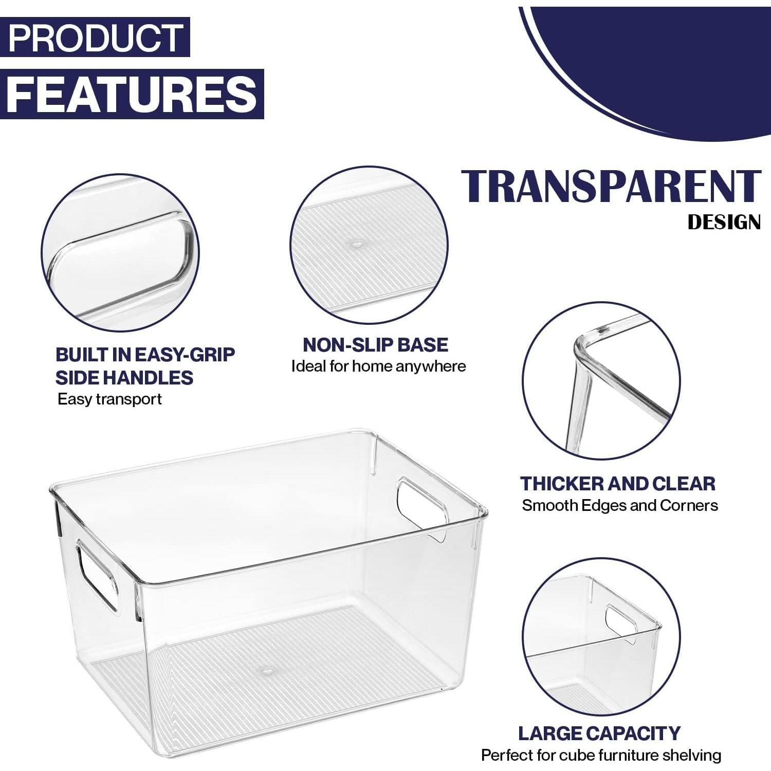 Contenedores de Almacenamiento Plástico Transparente Control Kitchen 4 Piezas