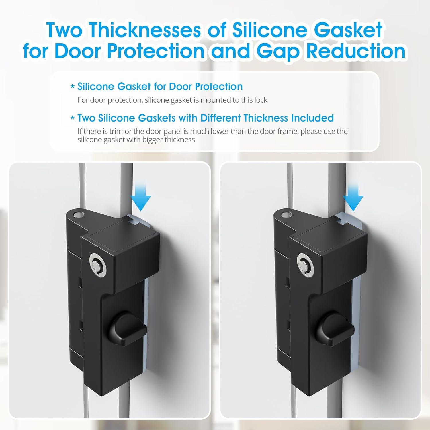 Cerradura de Refuerzo de Seguridad AST para Puerta - Negro Mate