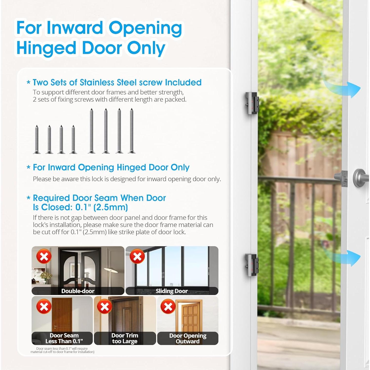 Cerradura de Refuerzo de Seguridad AST para Puerta - Negro Mate