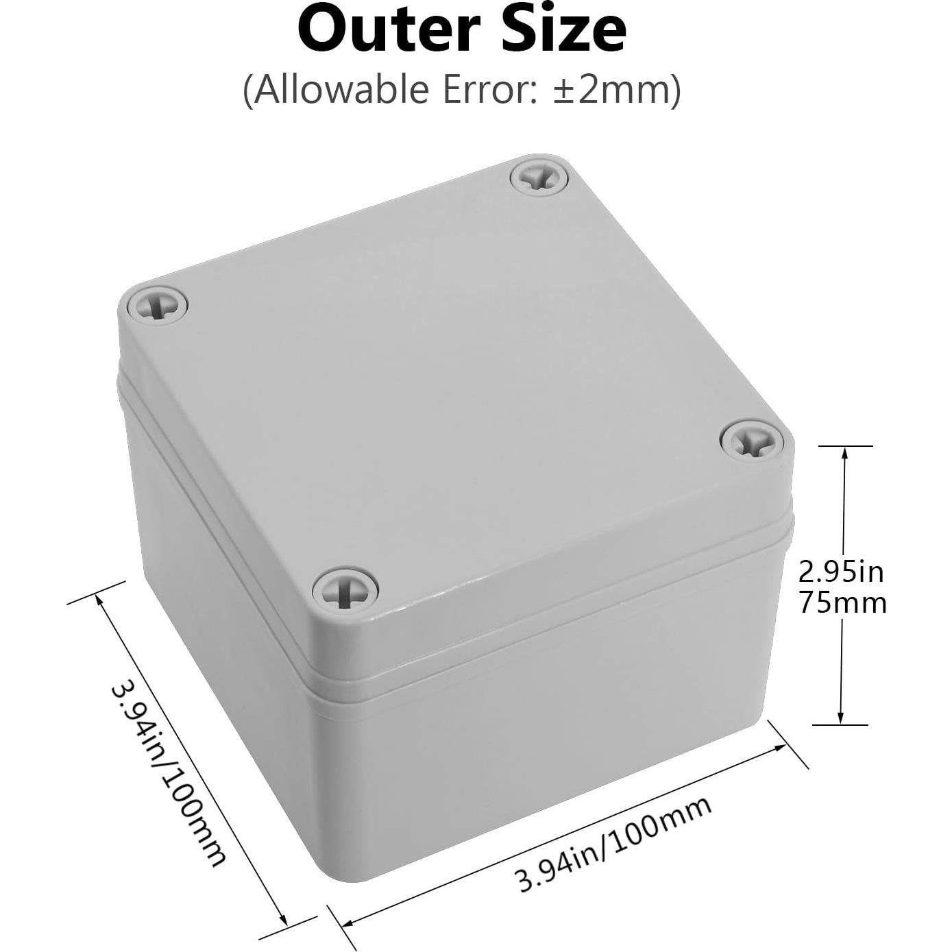 Caja de Conexiones IP67 LeMotech 100x100x75mm Gris
