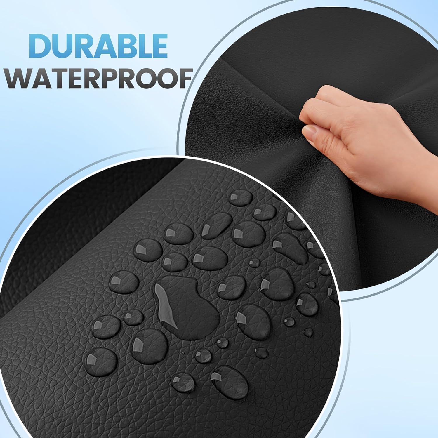 Kit de Parche de Reparación de Cuero Sgooyir 7.62x203.2cm Negro