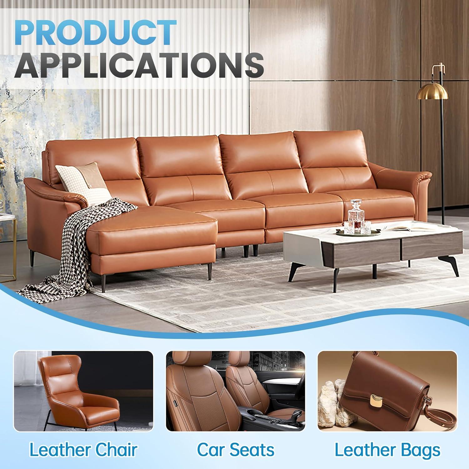 Kit de Parche de Reparación de Cuero Sgooyir 7.62x203.2cm Negro