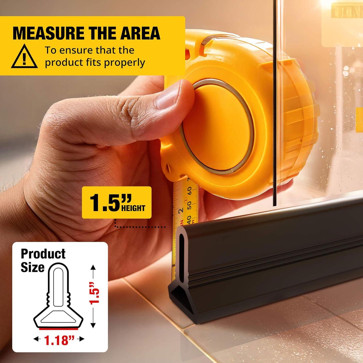 Umbral de Ducha Hippo Dam 99 cm Negro - Barrera de Agua