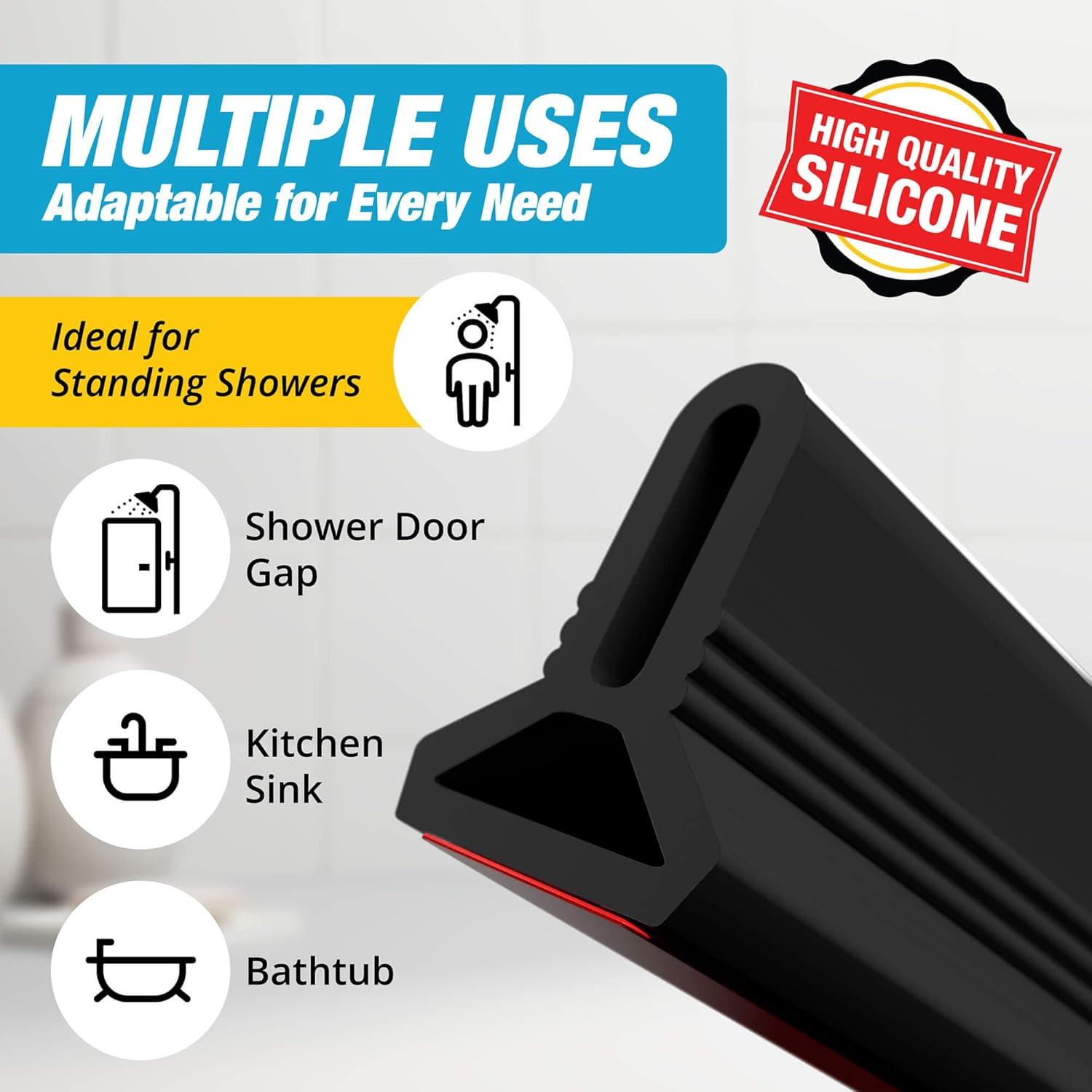 Umbral de Ducha Hippo Dam 99 cm Negro - Barrera de Agua