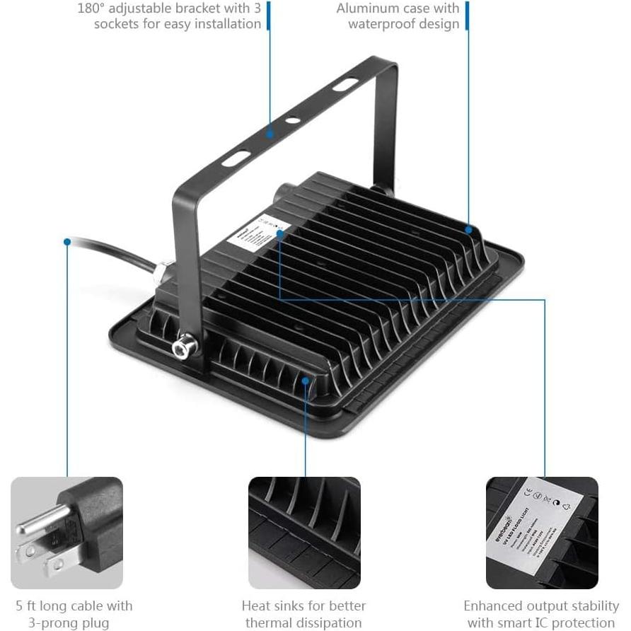 Luz Negra LED UV 10W Everbeam 395nm Impermeable