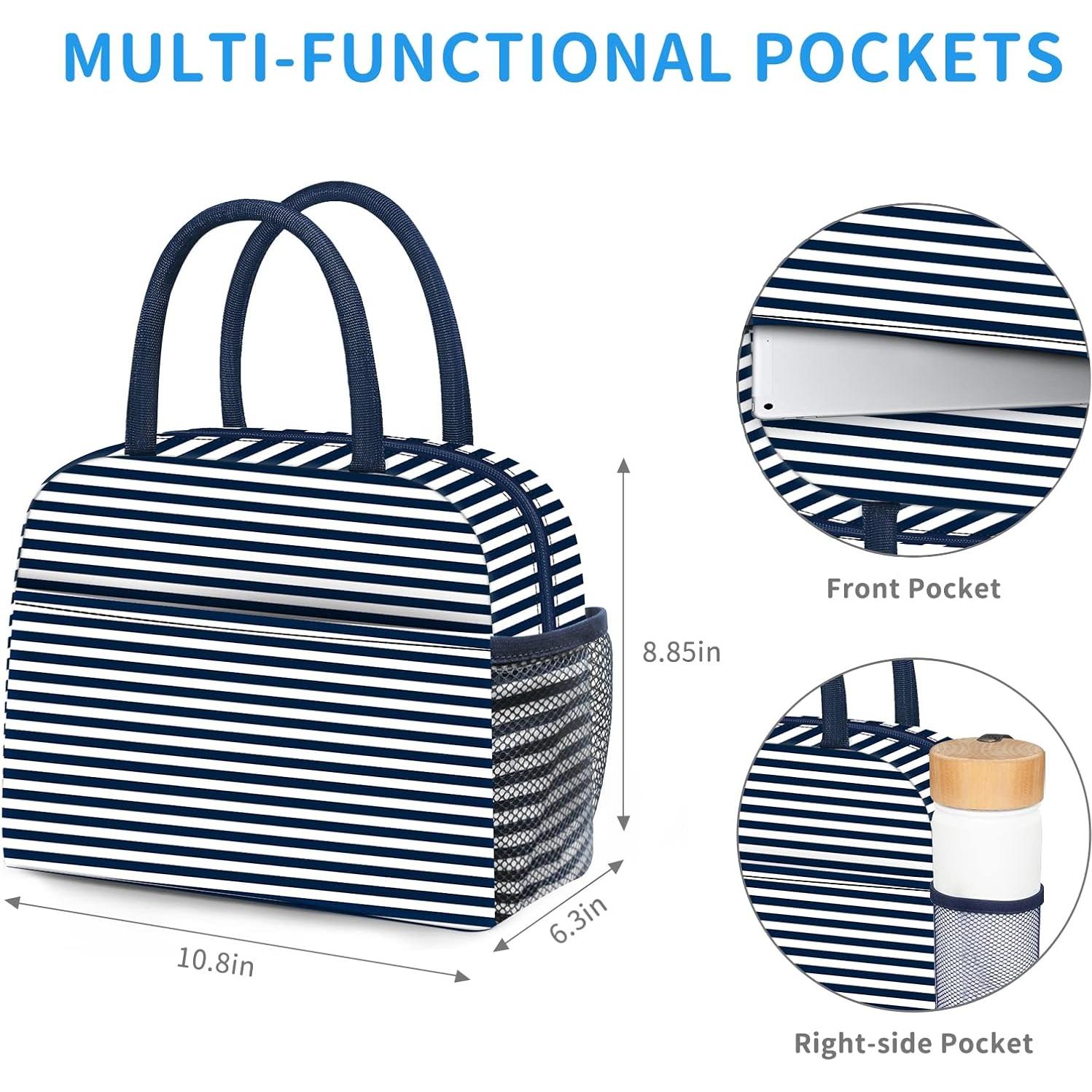 Bolsa de Almuerzo Térmica DALINDA Azul Marino - Reutilizable y Ligera