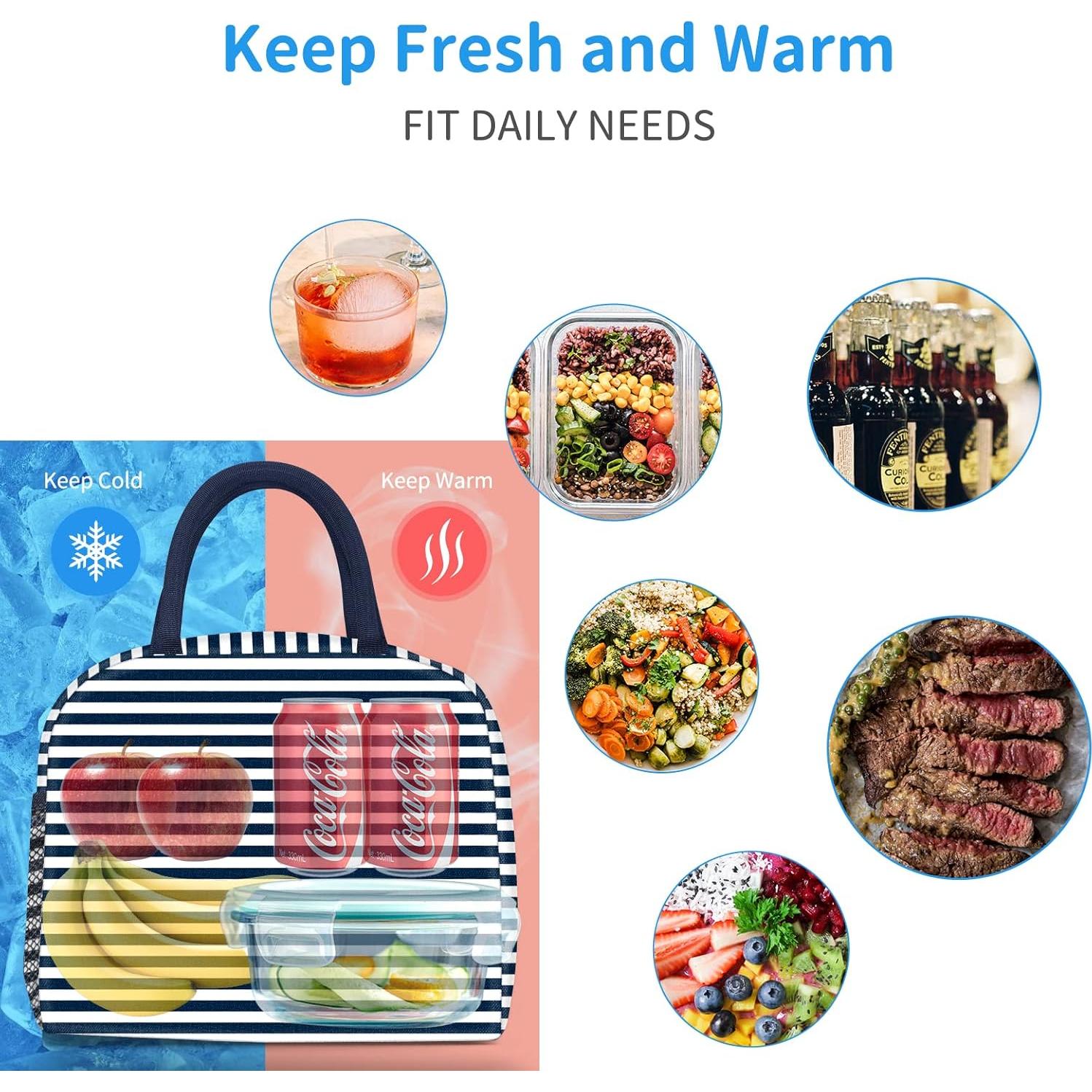 Bolsa de Almuerzo Térmica DALINDA Azul Marino - Reutilizable y Ligera