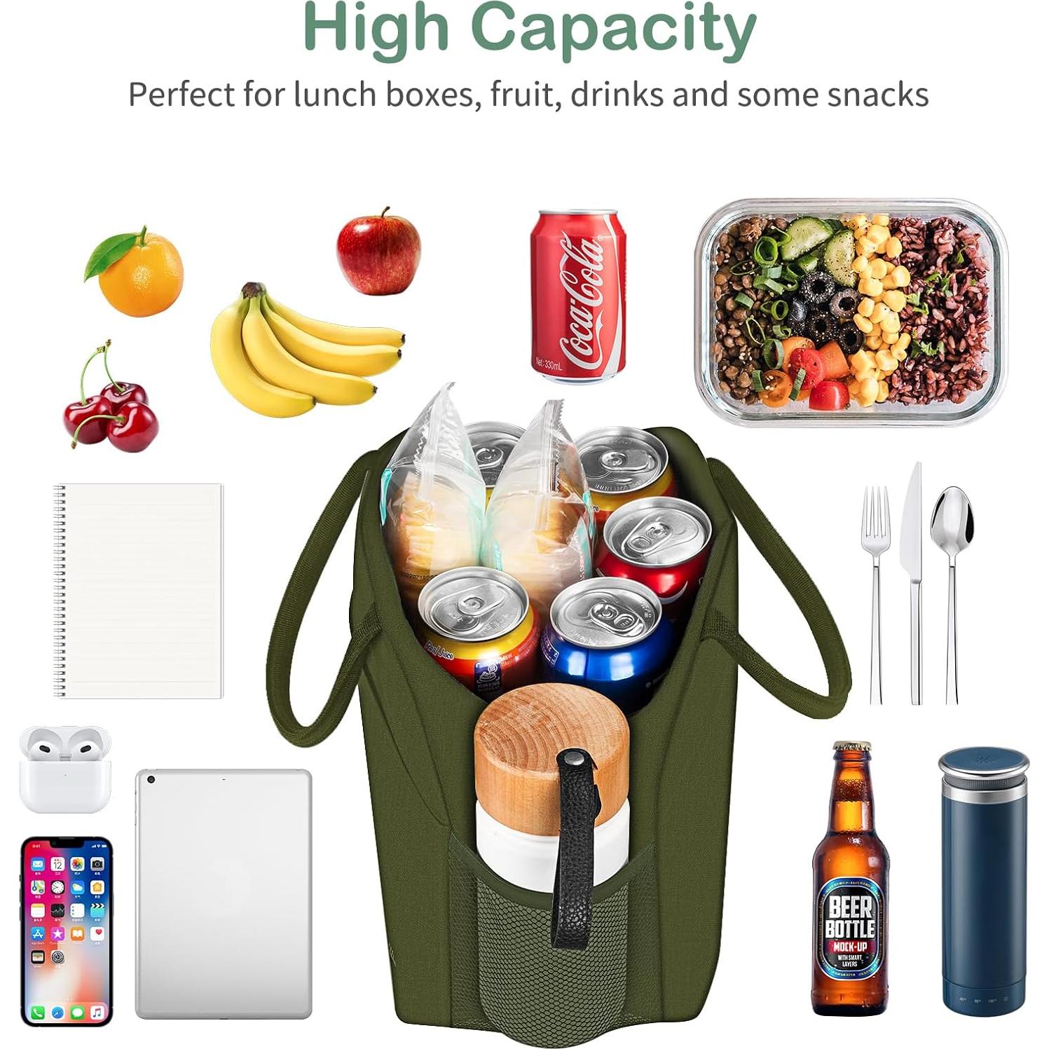 Bolsa de Almuerzo Térmica DALINDA Verde Militar 1L