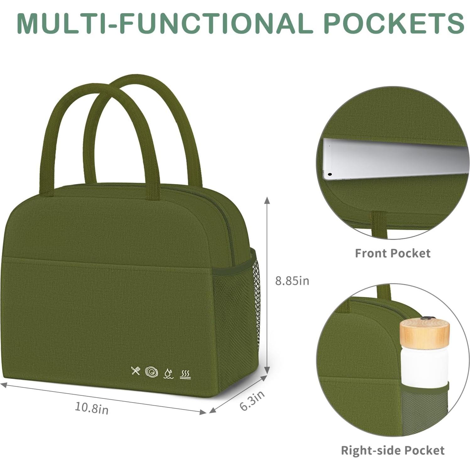Bolsa de Almuerzo Térmica DALINDA Verde Militar 1L