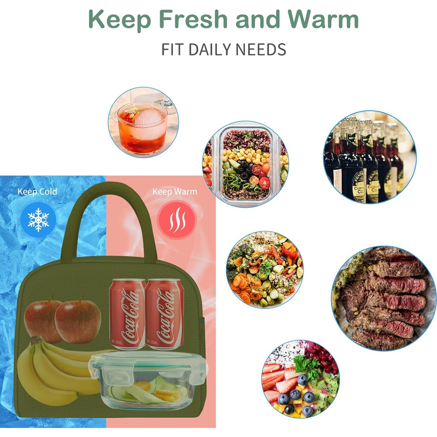 Bolsa de Almuerzo Térmica DALINDA Verde Militar 1L